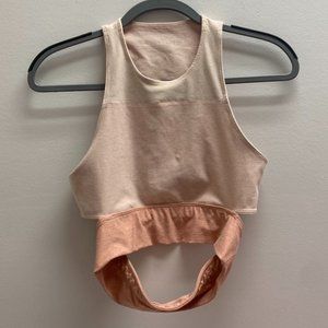 Outdoor Voices Tritone Slash Back Bra Top, Light Pink